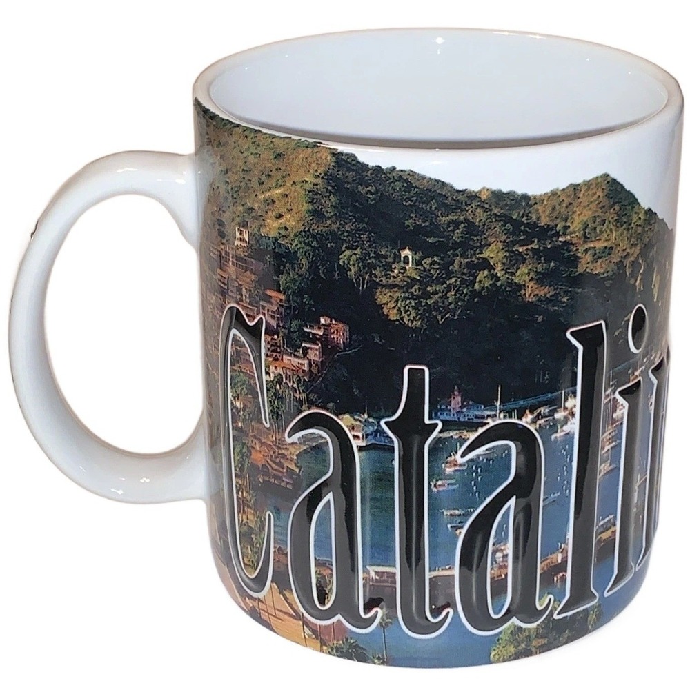 AmericaWare Catalina Island 2021 Large Coffee Mug Cup 18oz 3D Landscape Tropical